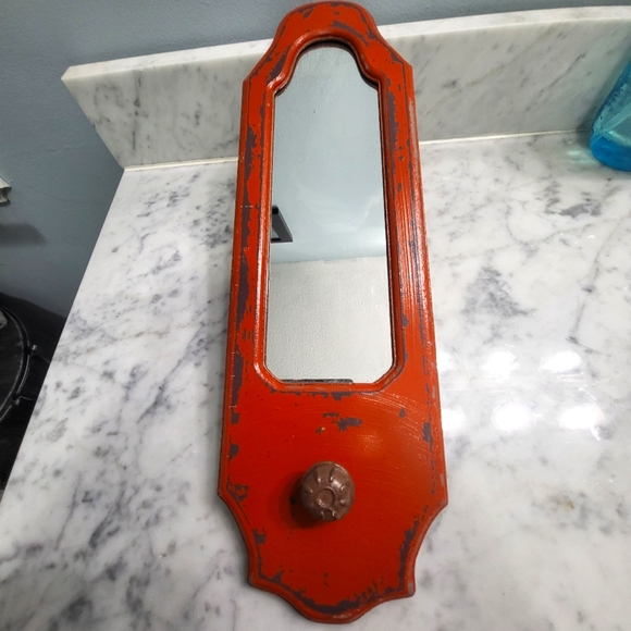 Vintage Style Mirror~Burnt Orange - Picture 1 of 2
